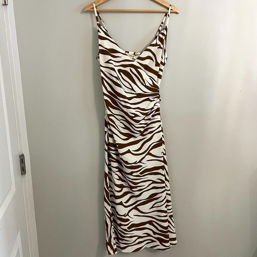 Brown & White Zebra Dress